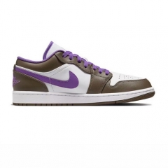 Authentic Air Jordan 1 Low Purple Mocha GS