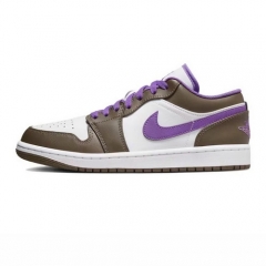 Authentic Air Jordan 1 Low Purple Mocha GS