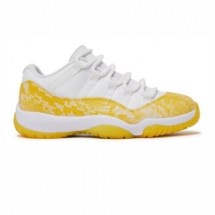 Authentic Air Jordan 11 Low Yellow Snakeskin