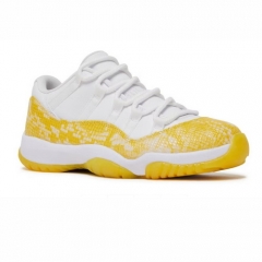 Authentic Air Jordan 11 Low Yellow Snakeskin GS