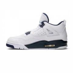 Autheintic Air Jordan 4 White Columbi A Blue Midnight Navy