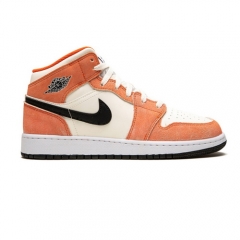 Authentic Air Jordan 1 Mid SE Orange Suede