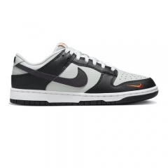 Authentic Nike Dunk Low Grey Black Orange Mini Swoosh