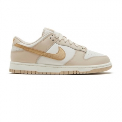 Authentic Nike Dunk Low Gold Swoosh GS