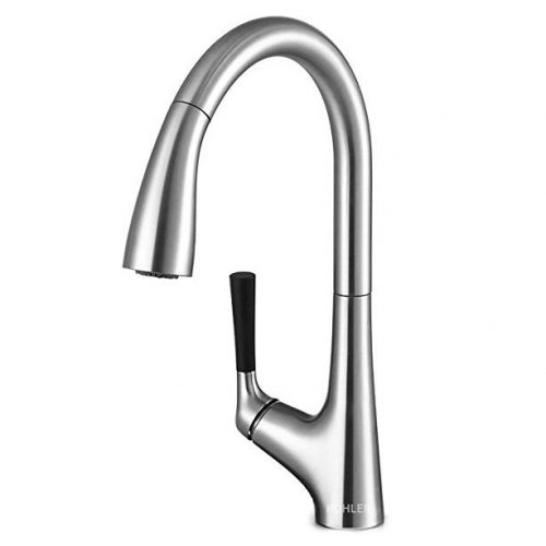 Kohler Malleco 562T Kohler Faucets Single Hole Revolving Hot Cold Water Pull Down Kitchen Sink Faucets with Magnetic Docking Spray