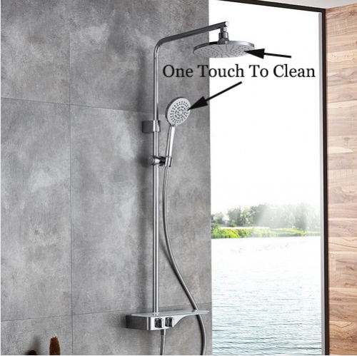 Jomoo Shower Faucet 36699-536 Dual Shower Head Pressure Balanced Shower Faucets With Rainfall Shower Head Hand Held Shower Heads Bathtub Spout