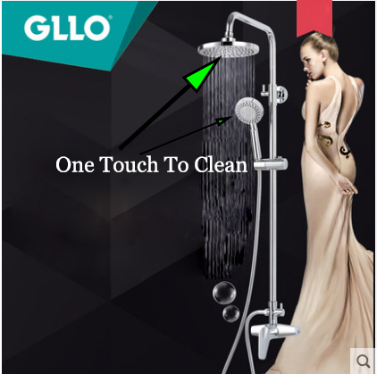 Gllo Shower Faucet GL-T39CB Dual Shower Head Pressure Balanced Shower Faucets With Shower Heads Rainfall Hand Held Shower Heads