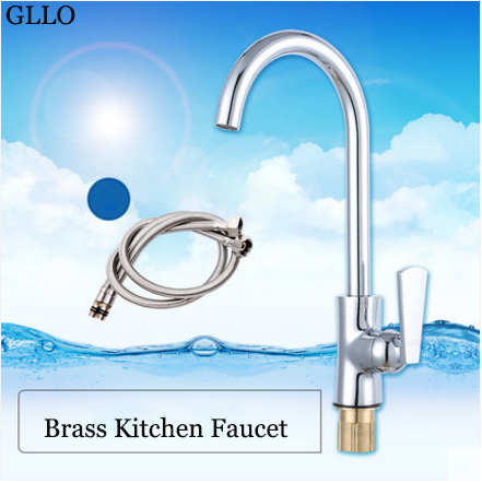 GLLO Kitchen Faucets GL-T3729 Kitchen Faucets In Brushed Nickel Single Hole Kitchen Sink Faucets