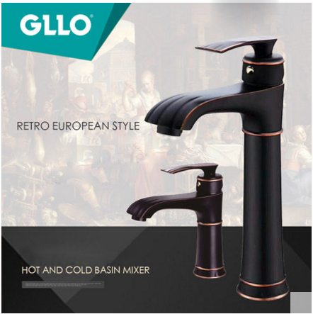 GLLO Bathroom Faucets GL-32IF Antique Brass Bathroom Faucet Polished Nickel Single Hole Bathroom Faucet