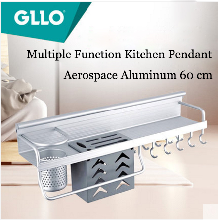 GLLO Kitchen Accessories GL-TW7255 Wall Mount Multiple Function Kitchen Pendant Aerospace Aluminum Kitchen Shelf Blade Carrier