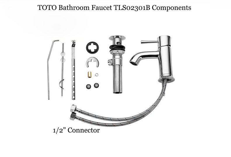 TOTO Bathroom Faucet TLS02301B Polished Chrome Bathroom Faucets Modern