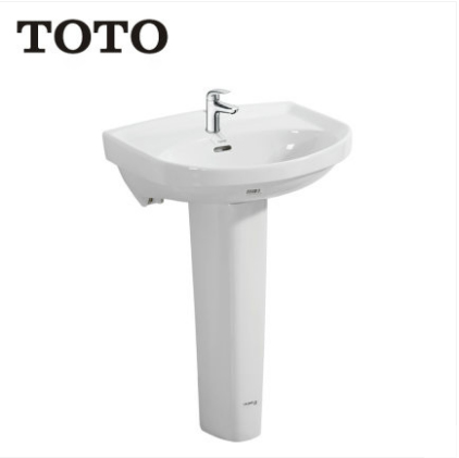 TOTO Bathroom Sink LWN251CB Bathroom Sink Pedestal TOTO Cefiontect Technology With Bathroom Sink Faucets