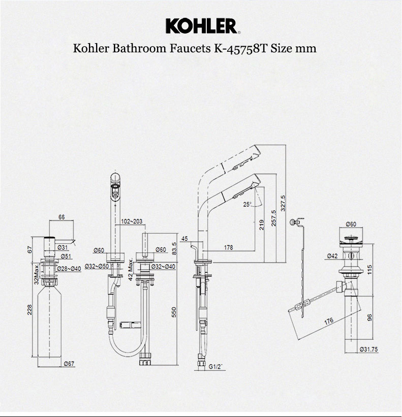 Kohler Bathroom Faucets 45758T Kohler Aleutian 3 Hole Bathroom Sink