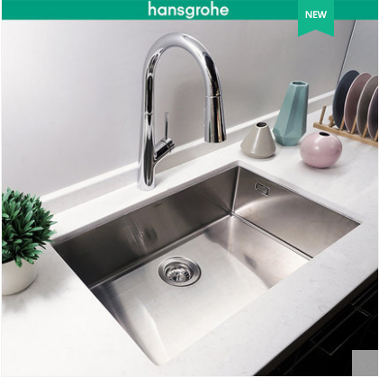Hansgrohe Kitchen Sinks Combo 99110398 Double Basin Undermount Kitchen Sink With Kitchen Faucet Pull Out Sprayer