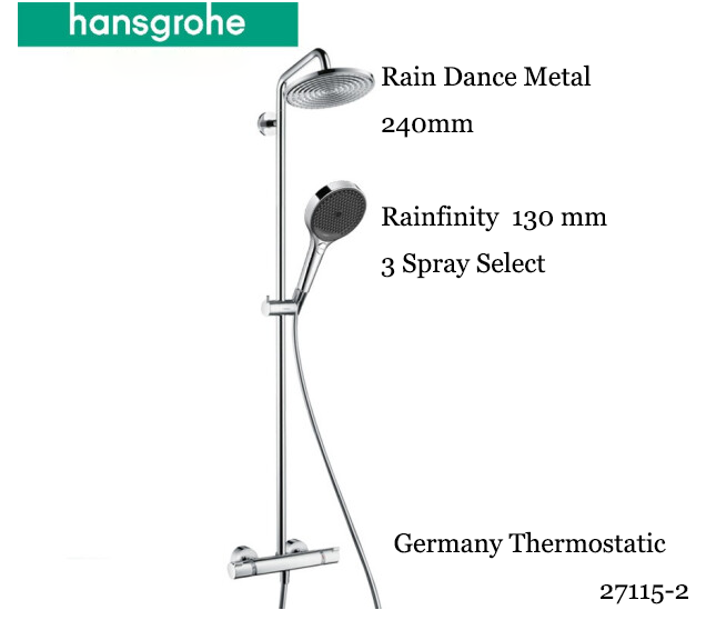 Hansgrohe Shower Faucet 27115 Thermostatic Rain Dance Water Saving