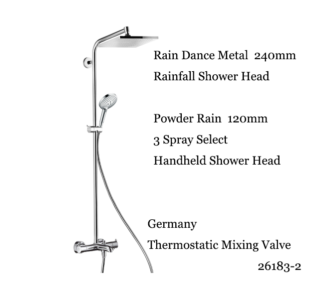 Hansgrohe Shower Faucet 26183 Thermostatic Rain Dance Water Saving