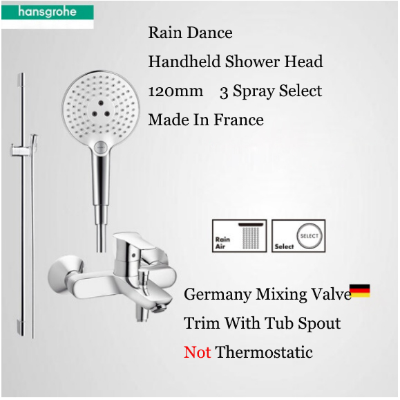 Hansgrohe Shower Heads 71242 & 265214 Rain Dance Pressure Balanced With