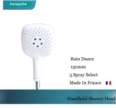 Hansgrohe Hand Held Shower Heads 285884 Pura Vida Rain Dance 150 mm 3 Spray With Hose