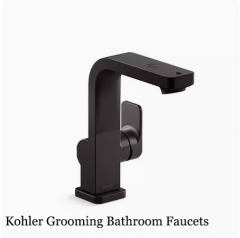 Kohler Bathroom Sink Faucets 30734T Parallel Grooming Single Hole Black Bathroom Faucet