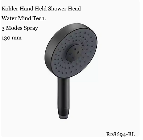 Kohler Hand Held Shower Heads R28694T Black High Pressure Shower Heads ...