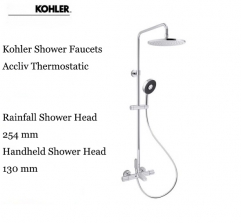 Kohler Shower Faucets 33091T Thermostatic Accliv Best Rain Shower Head 245 mm Tub Spout Hand Held Shower Heads 130 mm 3 Models Spray