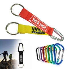 Custom Carabiner with strap and split key ring