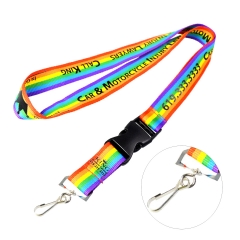 Rainbow Lanyard w/ Safety Release Buckle