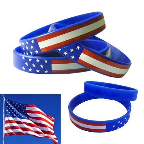 American Flag Silicone Bracelet