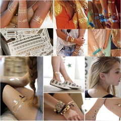 Waterproof Temporary Metallic Tattoos