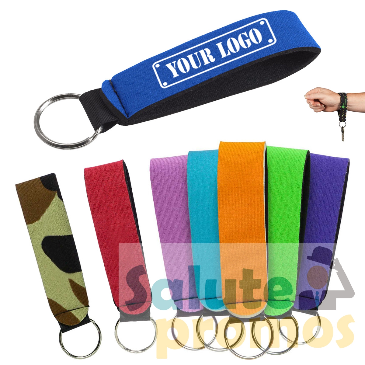 Neoprene Wrist Strap Key Holder,Key Chains & Tags