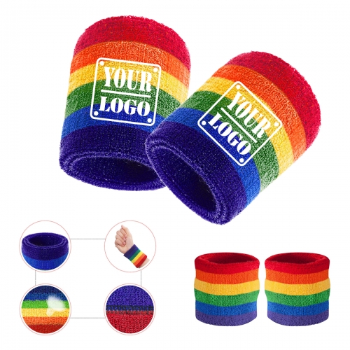 Rainbow Sweat Wristband / Sweatband