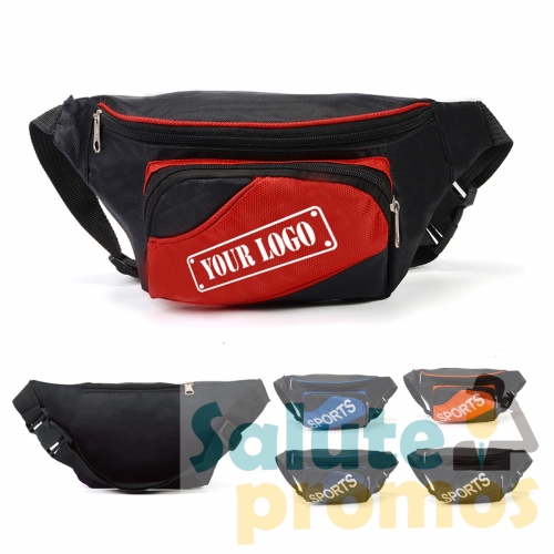 Sports Fanny Pack w/ Three Zippered Pockets