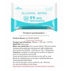 10 CT Alcohol Wipes