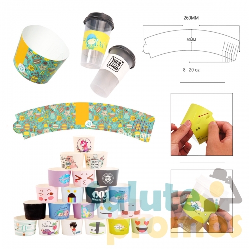 Full Color Print Adjustable Coffee Cup Sleeve