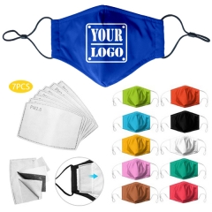 Breathable Full Color Sublimated Anti-bacterial Mask With Filters