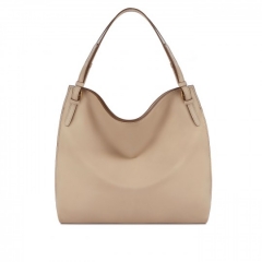 double top handle simple nappy leather women handbags