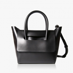 Mini split smooth leather bucket bag handbag