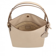 double top handle simple nappy leather women handbags