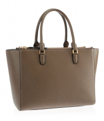 Embossed textured leather handbag