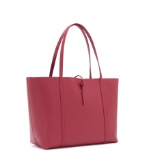 Soft leather Tibetan red tie tote