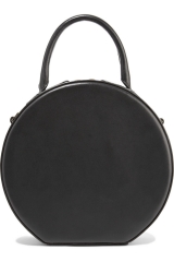 Circle leather shoulder bag