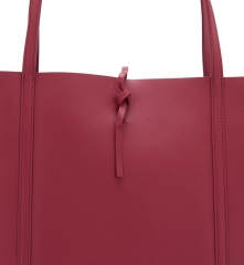 Soft leather Tibetan red tie tote