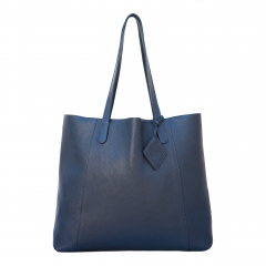 Soft sumptuous premium leather tote with detachable leather envelope clutch