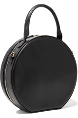 Circle leather shoulder bag