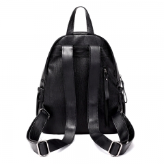 guangzhou factory stylish black cown leather backpack bag