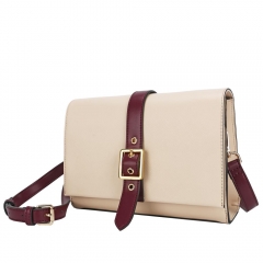 fashion wholesale gold tone hardware smooth leather women cross body handbags