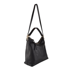 luxury style designer soft grained leather gold-tone hardware hobo bag