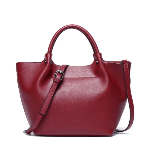 Bordeaux real leather handbags for women