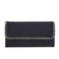 press stud flap closure genuine leather wallet