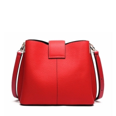 women top layer cowhide pebbled leather handbags